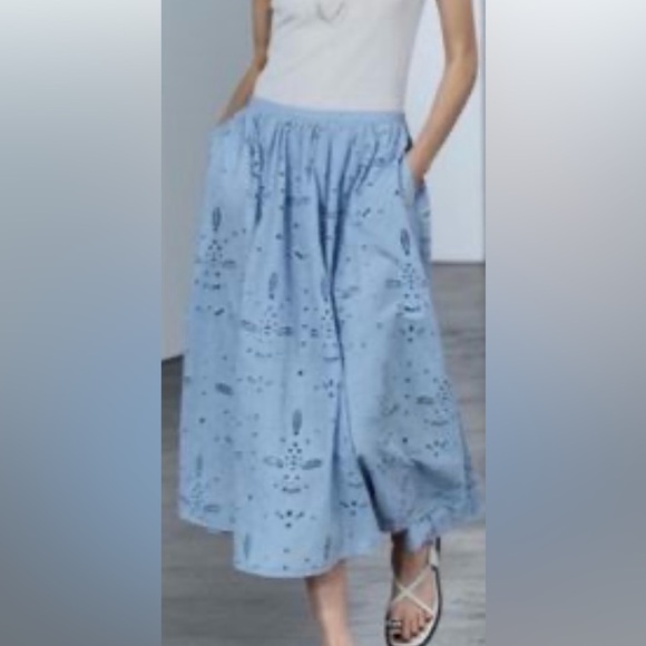 NEW Zara Zara Cotton Flare Skirts for Women size Xsmall and medium - Picture 2 of 11